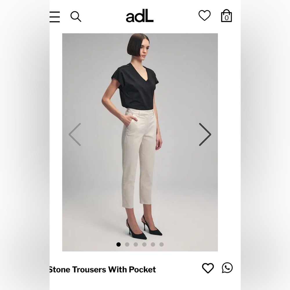 adl Stone Trousers Size Small